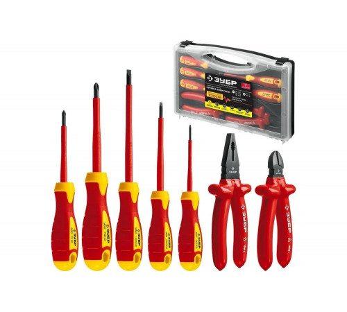 ЗУБР 7 предм., набор губцевого инструмента диэлектрического 2214-H7_z01 Профессионал