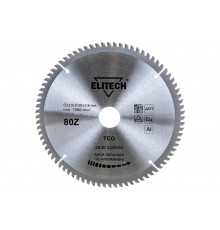 Диск пильный по алюминию (210х30х1.6 мм; 80Z) ELITECH 195627