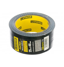 Армированная лента STAYER универсальная, влагостойкая, 48мм х 25м, черная 12086-50-25