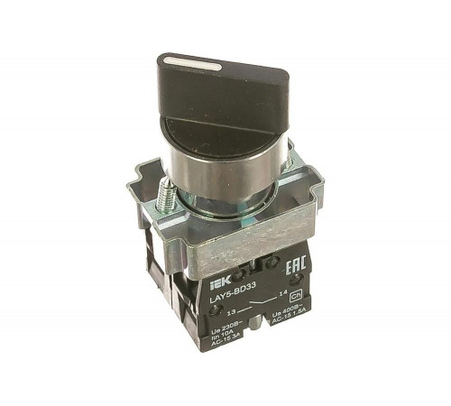Переключатель LAY5-BD33 на 3 полож. черн. I-O-II станд. ручка IEK BSW60-BD-3-K02 200777