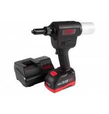 Заклепочник аккумуляторный MIGHTY SEVEN 2,4-6,4 мм, 18 В, 3 предмета, кейс DR-102A1