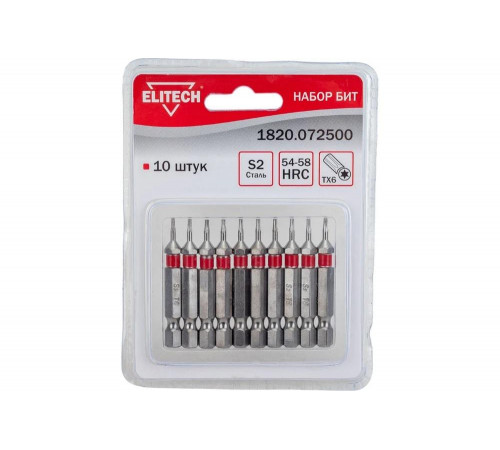 Профессиональный набор бит Elitech 1820.072500