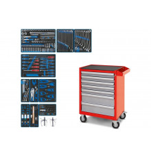 Набор инструментов KING TONY "DRIVE" в красной тележке, 251 предмет 934-251AMR