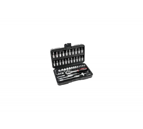 Набор инструментов P.I.T. 46 предметов, 1/4", CrV MXT-46-SET