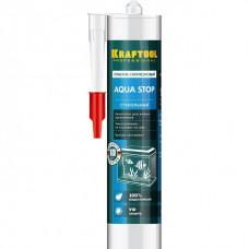 KRAFTOOL 300 мл, стекольный, силиконовый герметик KRAFTSIL GX107 AQUA STOP 41256-4