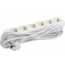Удлинитель IEK У06, 6 мест, 2Р+PЕ, 3 метра, 3х1мм2, 16А/250 WYP10-16-06-03-Z-N
