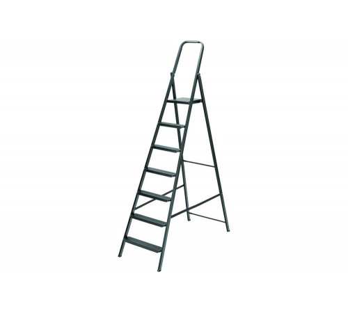 Компактная, стальная стремянка СИБРТЕХ 7 ступеней 97947