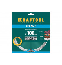 Диск алмазный отрезной сплошной по керамограниту KRAFTOOL Keramo 180х22 мм 36684-180