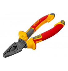 Комбинированные диэлектрические плоскогубцы Denzel трехкомпонентные рукоятки до 1000 В, 165 мм 17085