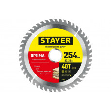 Диск пильный по дереву STAYER Optima 254x32/30 мм, 40Т 3681-254-32-40_z01