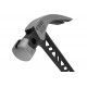 Цельнокованый молоток-гвоздодёр Denzel 450 г, боек с магнитом, двухкомпонентная обрезиненная рукояка 10466