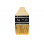 Плоская кисть STAYER UNIVERSAL светлая натуральная щетина, деревянная ручка, 63мм, 2.5" 0101-063
