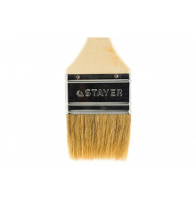 Плоская кисть STAYER UNIVERSAL светлая натуральная щетина, деревянная ручка, 63мм, 2.5" 0101-063