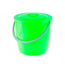 Ведро СИБРТЕХ пластмассовое, круглое 13л, с крышкой, Light 92940