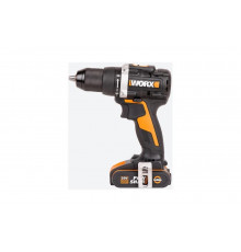 Аккумуляторная бесщёточная дрель-шуруповерт WORX 20В, 60Нм, бесщеточная, 2Ач х2, ЗУ, кейс WX102