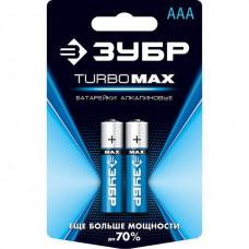 ЗУБР AAA, 2 шт., батарейка щелочная Turbo-MAX 59203-2C_z01