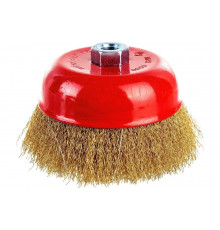 Щетка чашечная (125 мм; М14; латунированная волнистая 0.35 мм) для УШМ Elitech 1820.074100