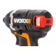 Аккумуляторный бесщеточный винтоверт WORX Impact 20В, бесщеточный, 2Ач x2, кейс WX292