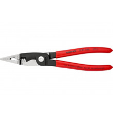 Электромонтажные клещи Knipex 6-в-1, 200 мм, чёрные, 1К ручки, KN-1381200SB