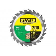 Диск пильный по дереву STAYER Fast 200x32/30 мм; 24T 3680-200-32-24_z01