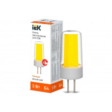 Светодиодная лампа IEK cob капсула 3вт 230в 3000к керамика g4 LLE-COB-3-230-30-G4