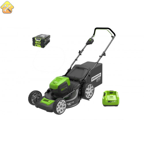 Аккумуляторная газонокосилка GREENWORKS GD80LM46 (2500907UB)