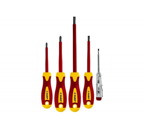 ЗУБР 5 шт, SL 3, 5/PH 1, 2, тестер 100-250 В, набор отверток 25265 Профессионал
