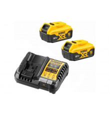 Набор Dewalt: 2 АКБ DCB184, Li-Ion, 18 В, 5 Ач и зарядное устройство DCB1104, 12/18 В, 4 A DCB1104P2 DCB1104P2-QW