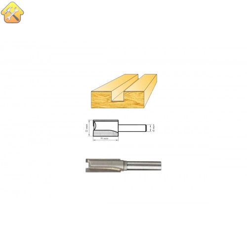 Фреза пазовая прямая (12x50 мм; хвостовик 8 мм) по дереву Интерскол 2106505001201