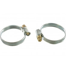 Металлические хомуты СИБРТЕХ стандартное болтовое крепление 25-40мм, 50шт/уп, ширина 9мм 47560