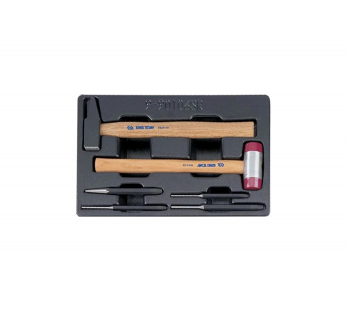 Набор выколоток и керн с молотками, ложемент, 6 предметов KING TONY 9-90106SR