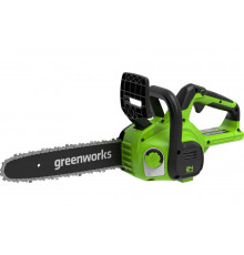 Цепная пила аккумуляторная GreenWorks 24V, 25см, c 1хАКБ 4Ач c USBи ЗУ 2007707USB4