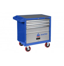 Синяя инструментальная тележка (3 ящика и отсек) МАСТАК 522-03581B