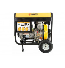 Дизельный генератор 5 кВт, 220В/50Гц, 15 л, электростартер DENZEL DD6300Е 94657