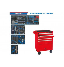 Набор инструментов KING TONY EFFORT в красной тележке 235 предметов 934-235MRV