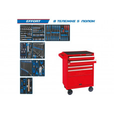 Набор инструментов KING TONY EFFORT в красной тележке 235 предметов 934-235MRV