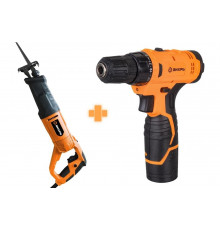 Набор инструментов Вихрь: сабельная пила ПС-900Э + шуруповерт ДА-12Л-2К 902/16