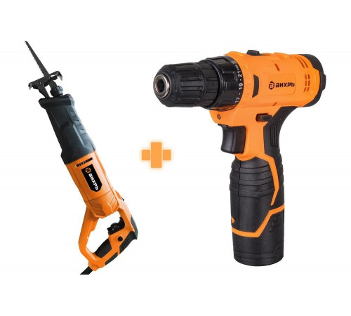 Набор инструментов Вихрь: сабельная пила ПС-900Э + шуруповерт ДА-12Л-2К 902/16