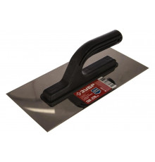 Гладилка с пластиковой ручкой Зубр Мастер нержавеющая, 130х270 мм 08042_z01