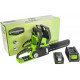 Цепная пила аккумуляторная GreenWorks G24CS25K2, 24V, 25см, c 1хАКБ 4 А.ч и ЗУ 2000007VB