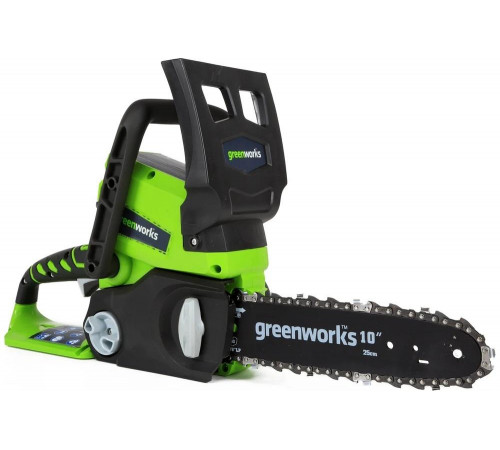 Цепная пила аккумуляторная GreenWorks G24CS25K2, 24V, 25см, c 1хАКБ 4 А.ч и ЗУ 2000007VB