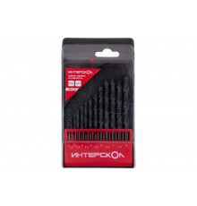 Набор сверл по металлу из быстрорежущей стали HSS-R, 13 шт, 2-8 мм Интерскол 18201.013