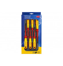 Набор тонких отверток KNIPEX VDE 1000В, 6 пр, SL2.5/4.0 шлиц, PH1/2 крест., PZ1/2, KN-002012V04