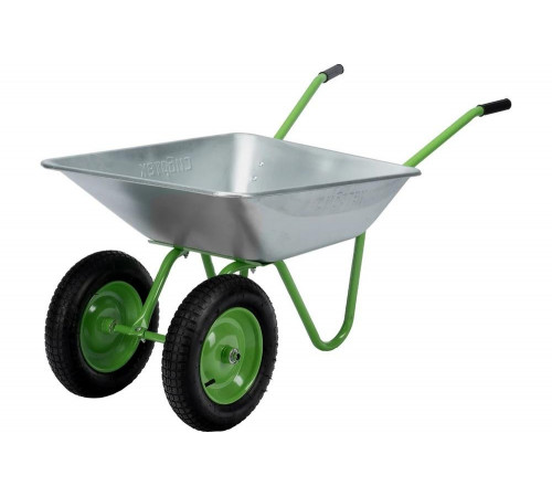 Тачка садовая СИБРТЕХ 2-х колесная, грузоподъемность 120 кг, объем 65 л 689135