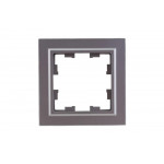 1-местная рамка IEK Brite ру-1-брс сталь BR-M12-K46