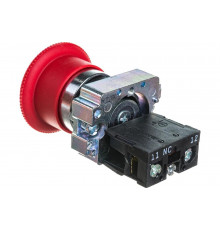 Аварийная кнопка управления IEK LAY5-BS542 Грибок, с фиксацией, ИЭК BBG90-BS-K04