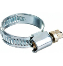 Металлические хомуты СИБРТЕХ стандартное болтовое крепление 16-27мм, 100шт/уп, ширина 9мм 47558