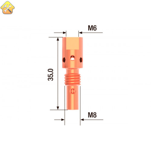 Адаптер контактного наконечника (10 шт; M6*35 мм) FUBAG F142.0001