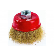 Щетка чашечная (65 мм; М14; латунированная волнистая 0.35 мм) для УШМ Elitech 1820.073800