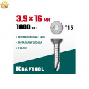 KRAFTOOL 16 х 3.9 мм, 1000 шт., нержавеющие саморезы DS-C с потайной головкой 300932-39-016